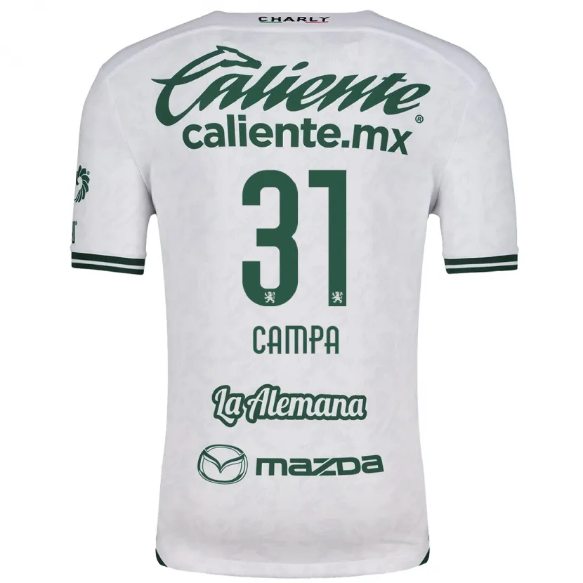 Danxen Homme Maillot Marlyn Campa #31 Blanc Vert Tenues Extérieur 2024/25 T-Shirt