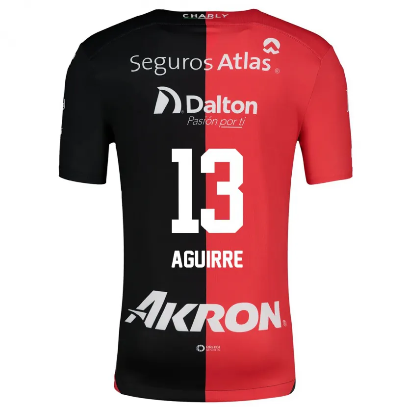 Danxen Femme Maillot Gaddi Aguirre #13 Rouge Noir Tenues Domicile 2024/25 T-Shirt
