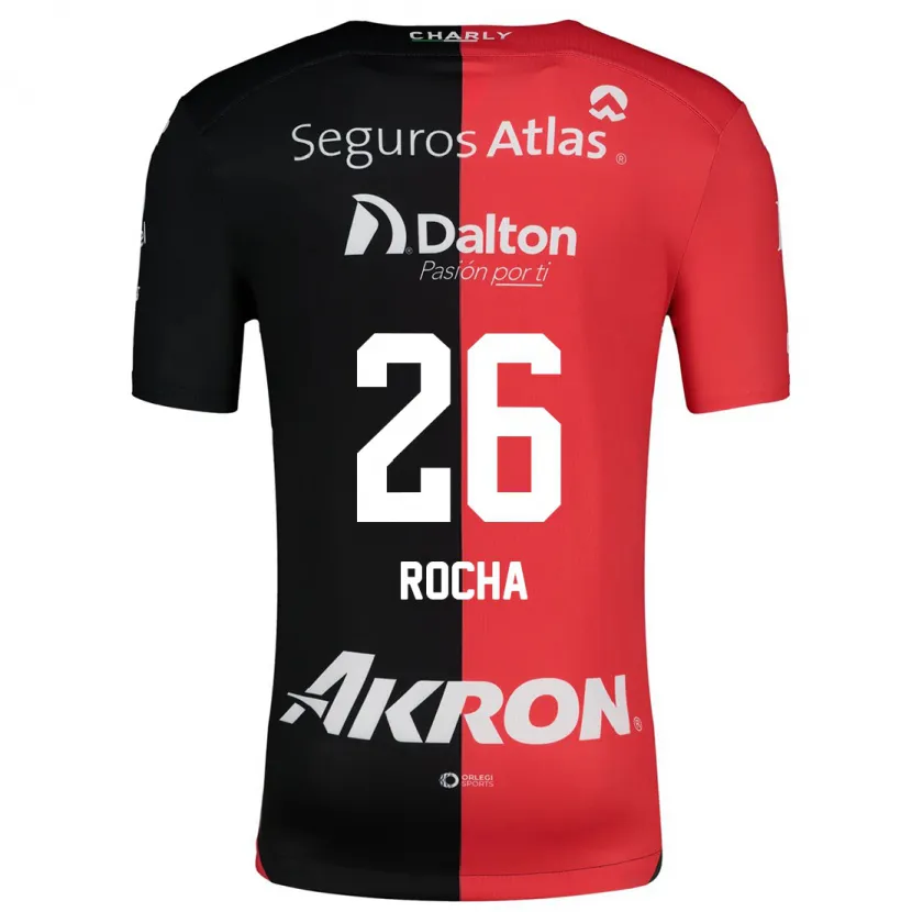 Danxen Femme Maillot Aldo Rocha #26 Rouge Noir Tenues Domicile 2024/25 T-Shirt
