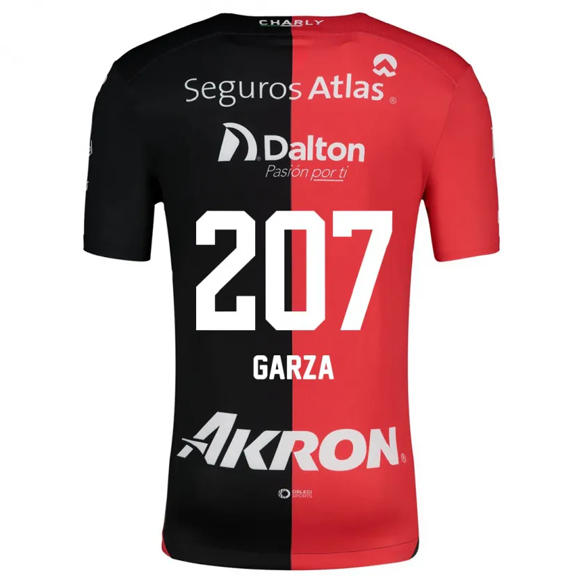 Danxen Femme Maillot Rodolfo Garza #207 Rouge Noir Tenues Domicile 2024/25 T-Shirt