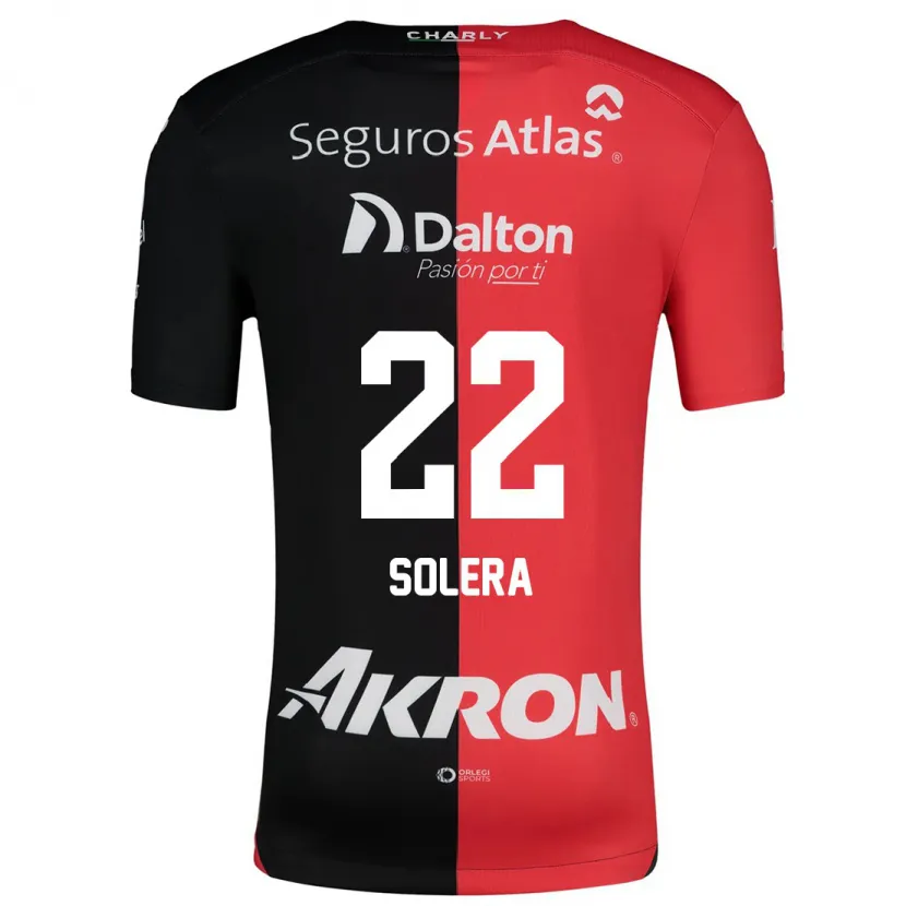 Danxen Femme Maillot Daniela Solera #22 Rouge Noir Tenues Domicile 2024/25 T-Shirt