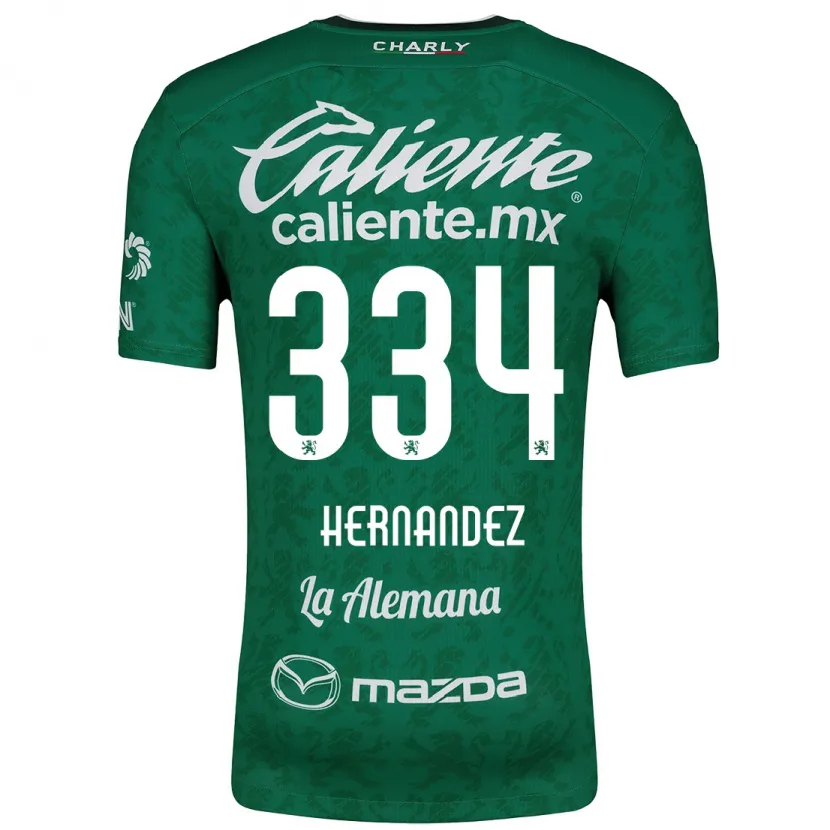 Danxen Femme Maillot Alan Hernández #334 Vert Blanc Tenues Domicile 2024/25 T-Shirt