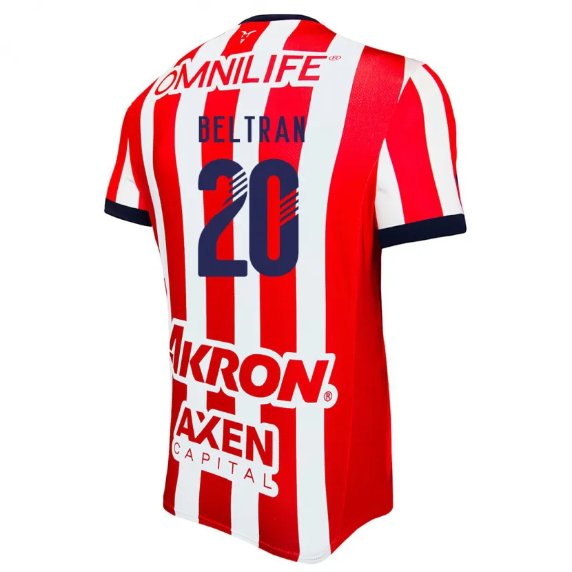 Danxen Femme Maillot Fernando Beltrán #20 Rouge Blanc Bleu Tenues Domicile 2024/25 T-Shirt