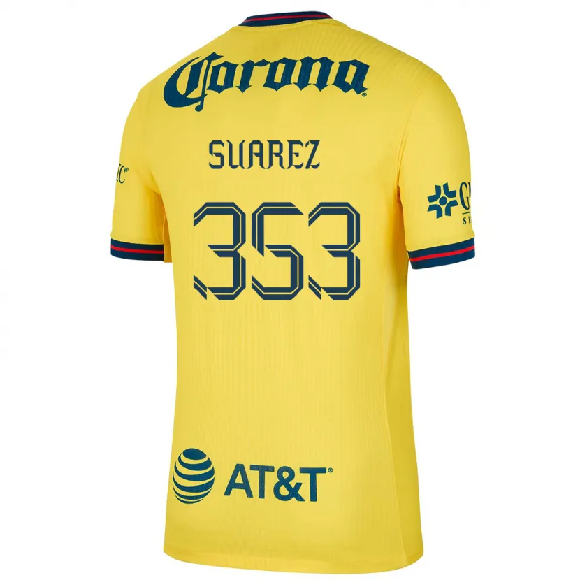 Danxen Femme Maillot Irwin Suarez #353 Jaune Bleu Tenues Domicile 2024/25 T-Shirt