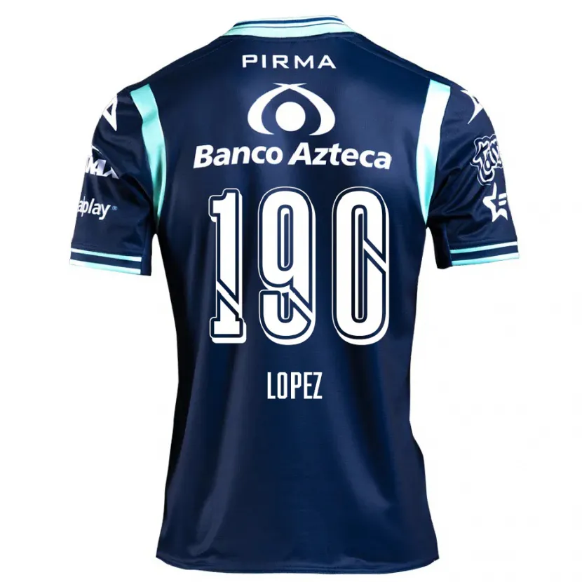 Danxen Femme Maillot Josué López #190 Bleu Marine Tenues Extérieur 2024/25 T-Shirt