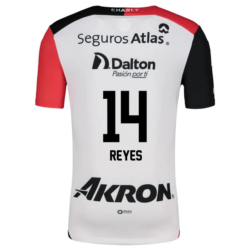 Danxen Femme Maillot Luis Reyes #14 Blanc Rouge Noir Tenues Extérieur 2024/25 T-Shirt