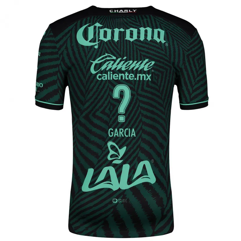 Danxen Femme Maillot Kevin García #0 Vert Noir Tenues Extérieur 2024/25 T-Shirt