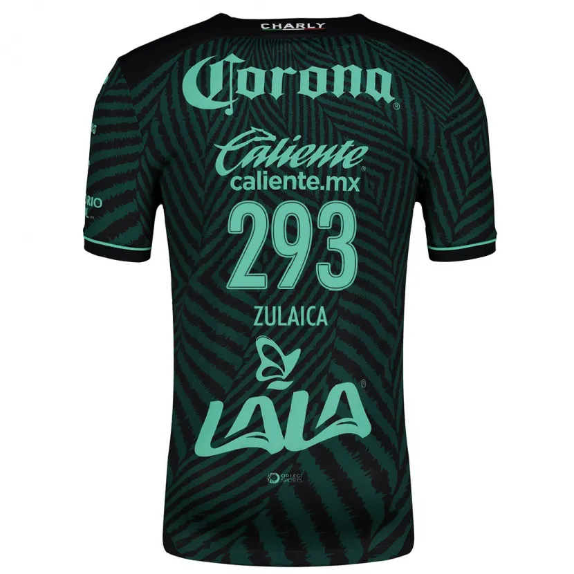 Danxen Femme Maillot José Zulaica #293 Vert Noir Tenues Extérieur 2024/25 T-Shirt