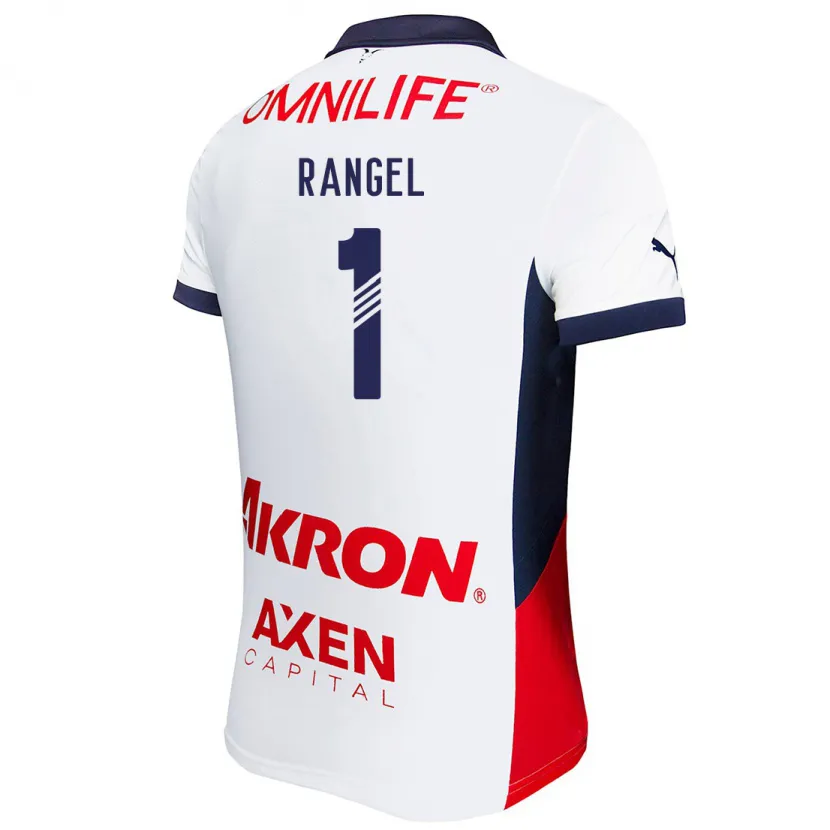 Danxen Femme Maillot Raúl Rangel #1 Blanc Rouge Bleu Tenues Extérieur 2024/25 T-Shirt