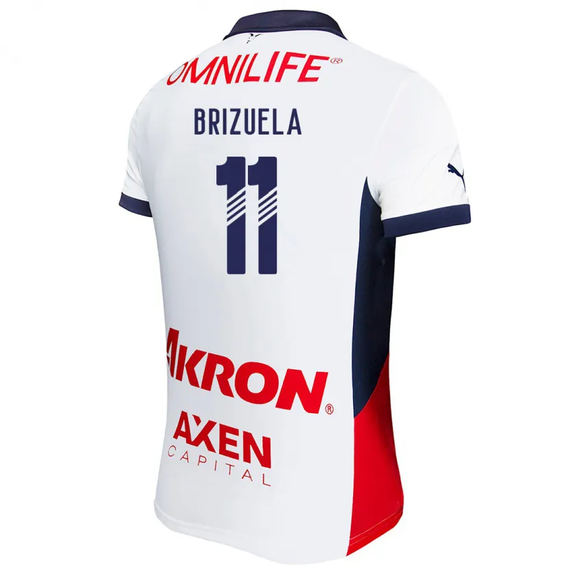 Danxen Femme Maillot Isaác Brizuela #11 Blanc Rouge Bleu Tenues Extérieur 2024/25 T-Shirt