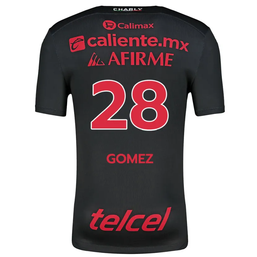 Danxen Enfant Maillot Alejandro Gómez #28 Noir Rouge Tenues Domicile 2024/25 T-Shirt