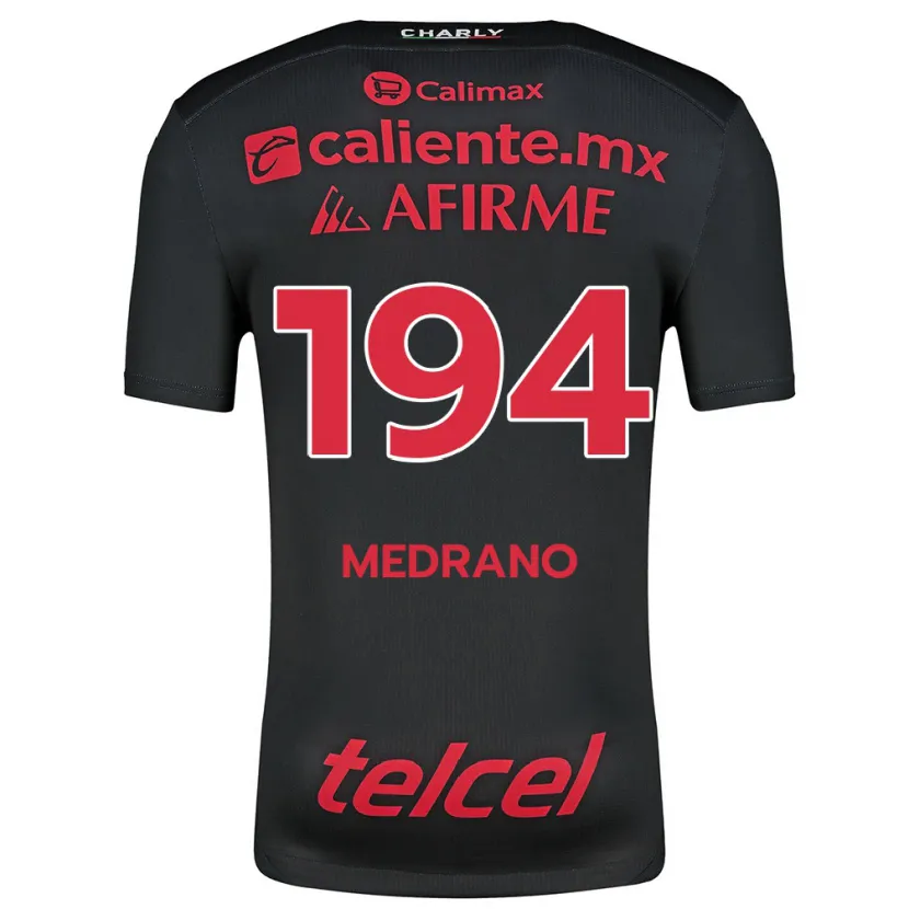 Danxen Enfant Maillot Luis Medrano #194 Noir Rouge Tenues Domicile 2024/25 T-Shirt