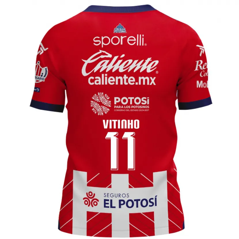 Danxen Enfant Maillot Vitinho #11 Rouge Blanc Tenues Domicile 2024/25 T-Shirt
