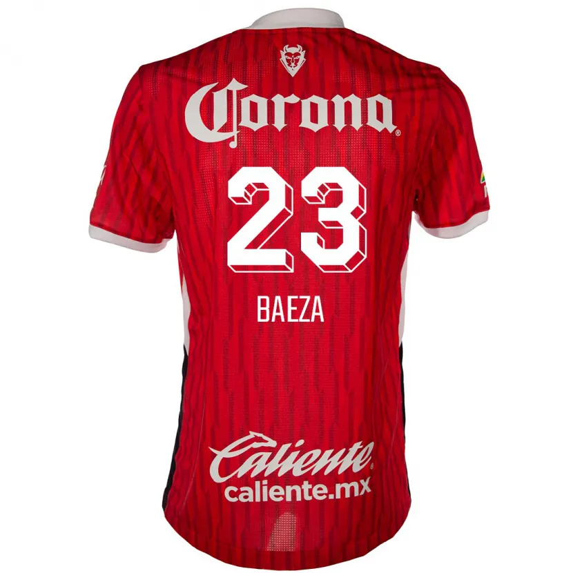 Danxen Enfant Maillot Claudio Baeza #23 Rouge Blanc Tenues Domicile 2024/25 T-Shirt
