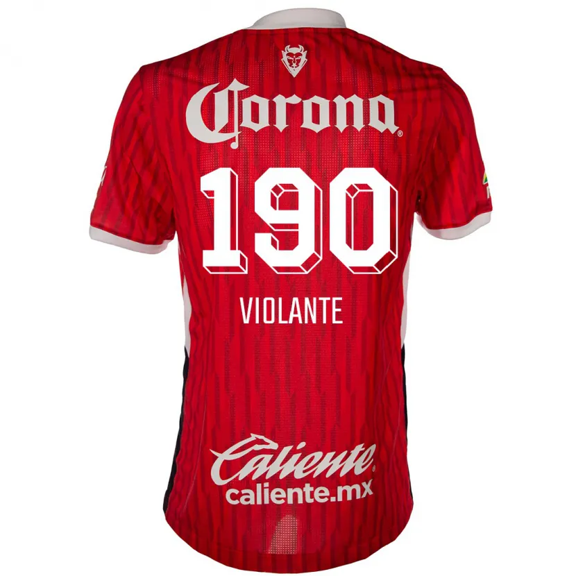 Danxen Enfant Maillot Isaías Violante #190 Rouge Blanc Tenues Domicile 2024/25 T-Shirt