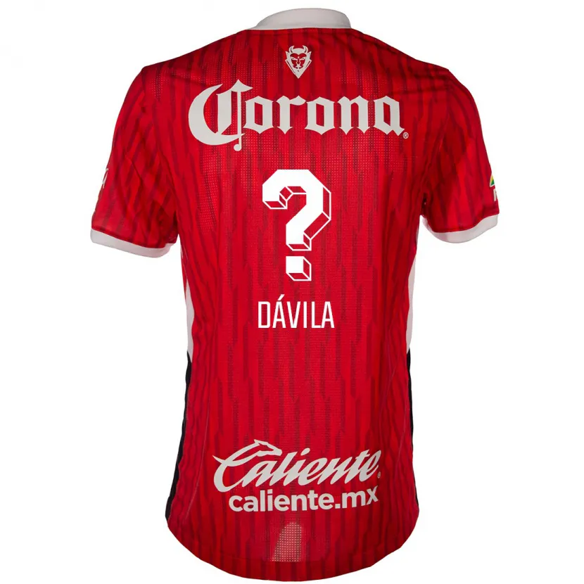 Danxen Enfant Maillot Dilan Dávila #0 Rouge Blanc Tenues Domicile 2024/25 T-Shirt