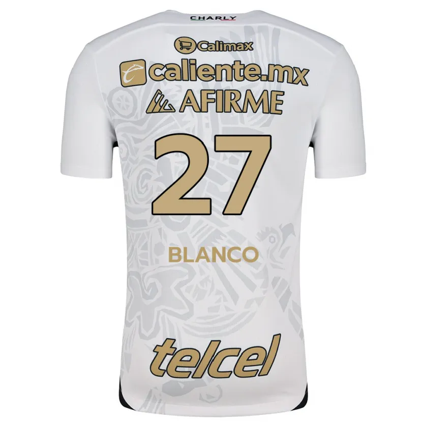 Danxen Enfant Maillot Domingo Blanco #27 Blanc Noir Tenues Extérieur 2024/25 T-Shirt