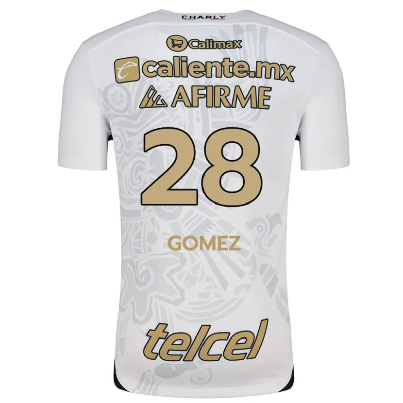 Danxen Enfant Maillot Alejandro Gómez #28 Blanc Noir Tenues Extérieur 2024/25 T-Shirt