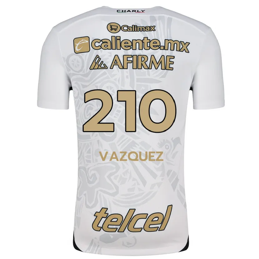 Danxen Enfant Maillot Daniel Vázquez #210 Blanc Noir Tenues Extérieur 2024/25 T-Shirt