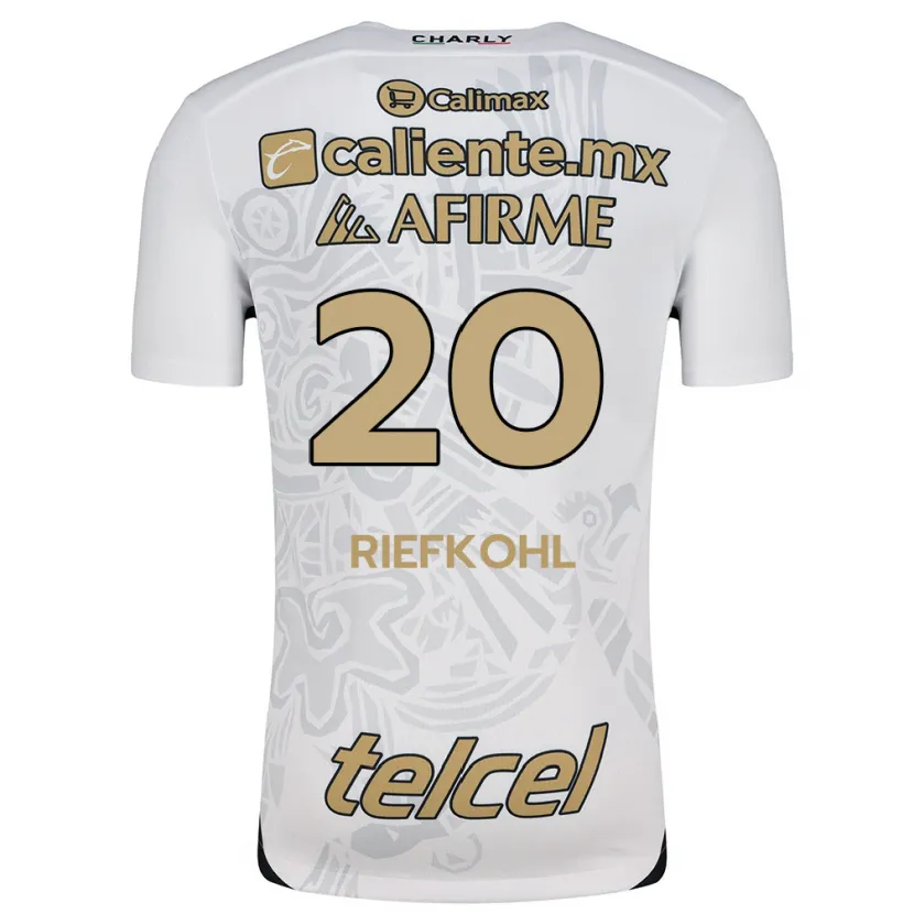 Danxen Enfant Maillot Luciana Riefkohl #20 Blanc Noir Tenues Extérieur 2024/25 T-Shirt