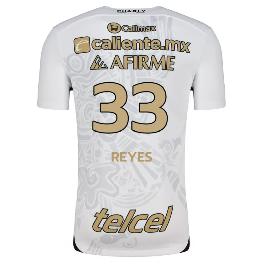 Danxen Enfant Maillot Jazmín Reyes #33 Blanc Noir Tenues Extérieur 2024/25 T-Shirt