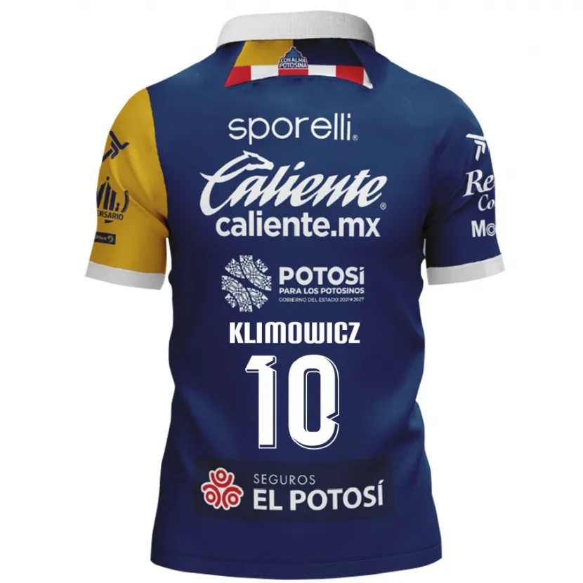 Danxen Enfant Maillot Mateo Klimowicz #10 Bleu Jaune Tenues Extérieur 2024/25 T-Shirt