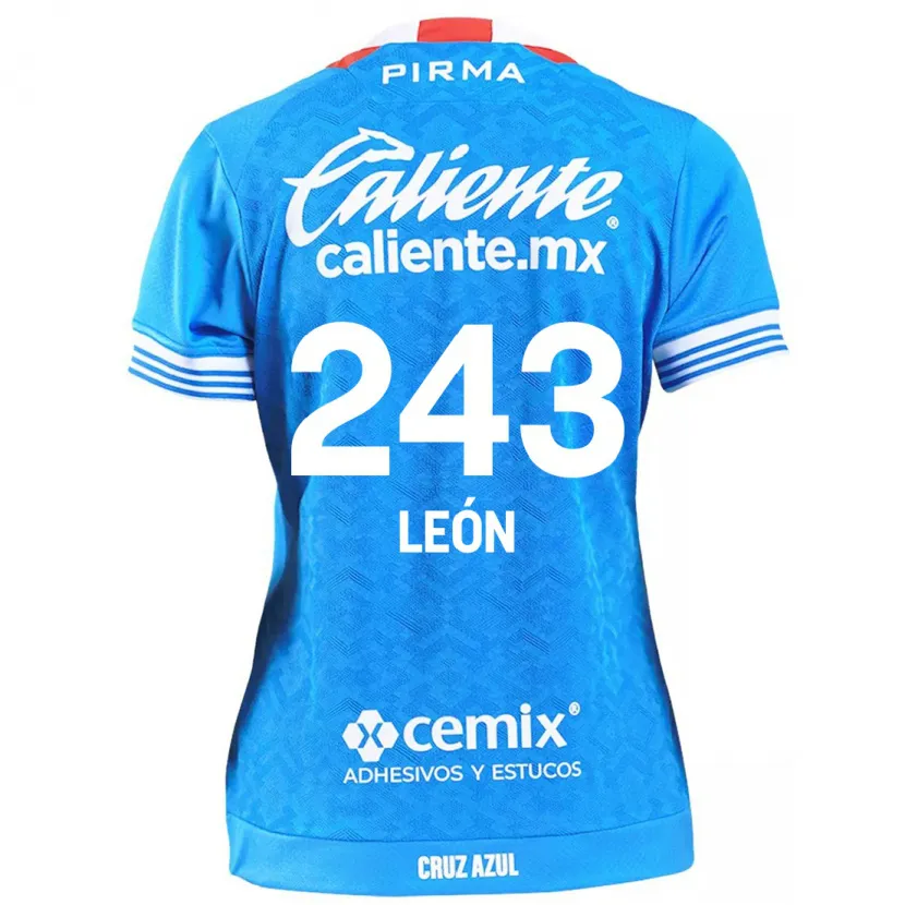 Danxen Homme Maillot Cristhian León #243 Bleu Ciel Tenues Domicile 2024/25 T-Shirt
