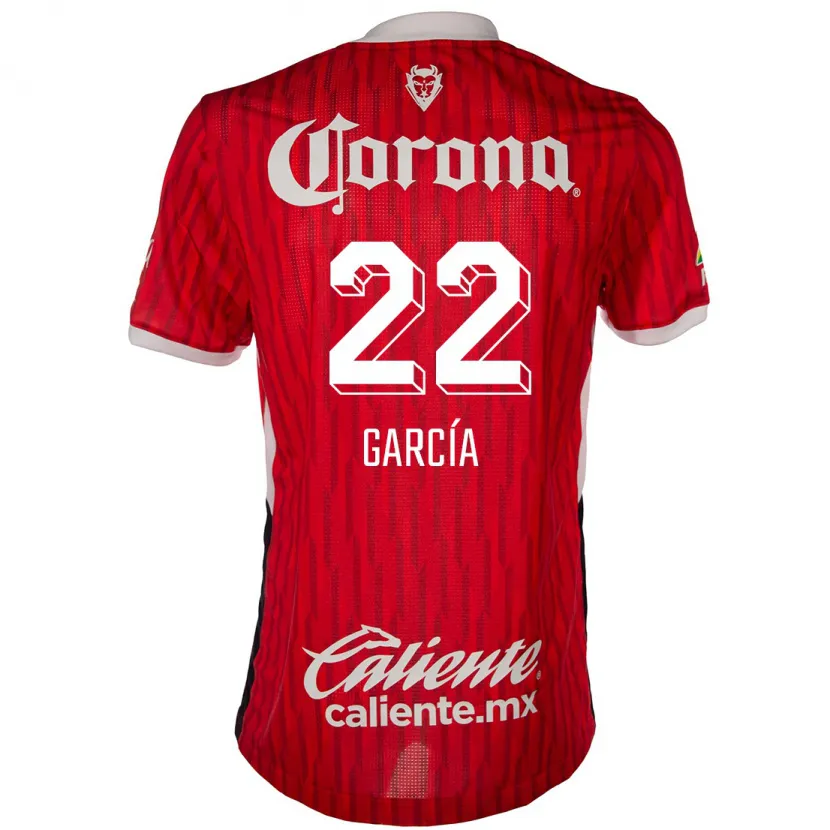 Danxen Homme Maillot Luis García #22 Rouge Blanc Tenues Domicile 2024/25 T-Shirt