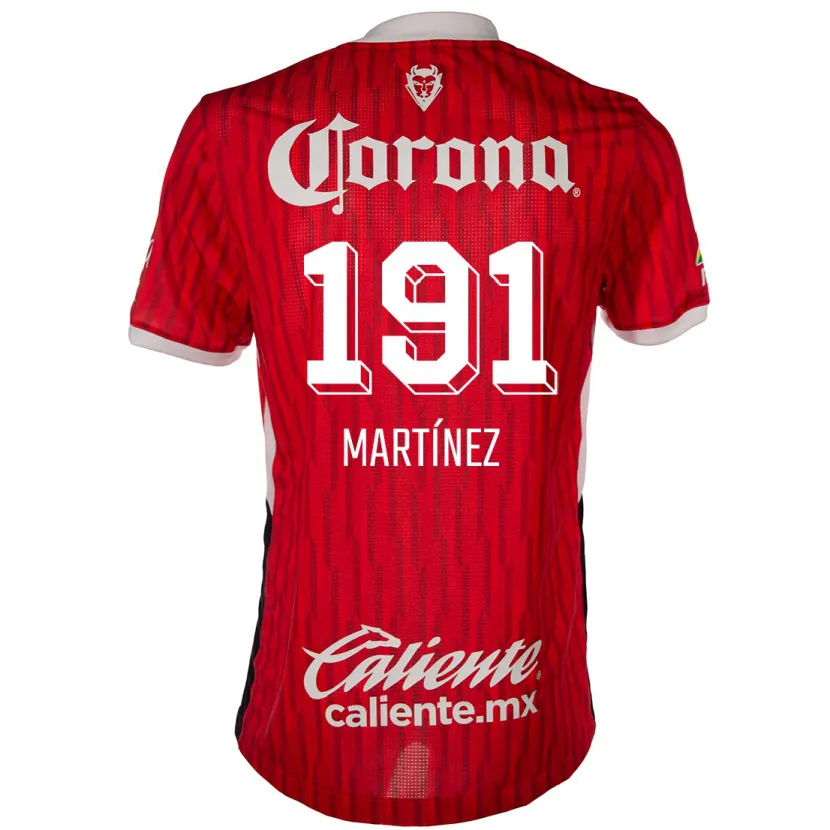 Danxen Homme Maillot Kevin Martínez #191 Rouge Blanc Tenues Domicile 2024/25 T-Shirt