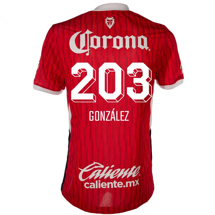 Danxen Homme Maillot Luis González #203 Rouge Blanc Tenues Domicile 2024/25 T-Shirt