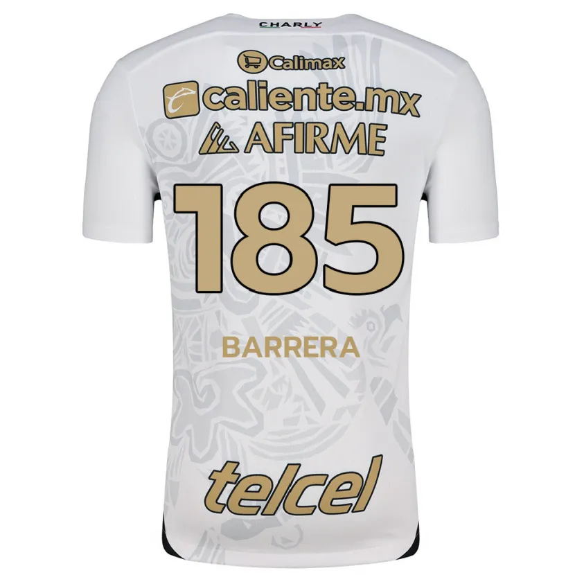 Danxen Homme Maillot Geonathan Barrera #185 Blanc Noir Tenues Extérieur 2024/25 T-Shirt