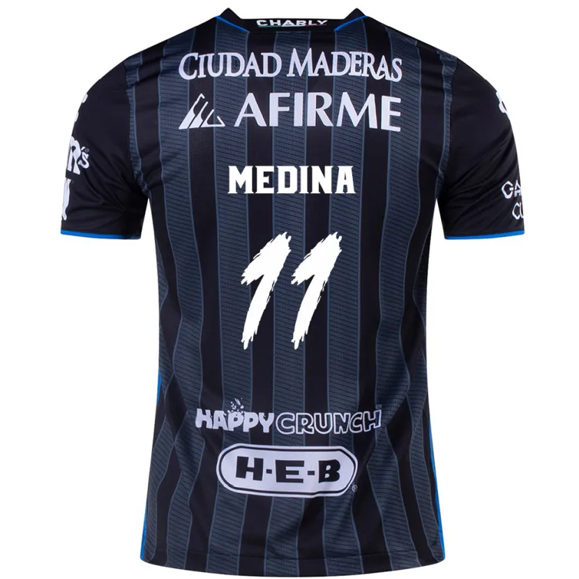 Danxen Homme Maillot Alan Medina #11 Blanc Noir Tenues Extérieur 2024/25 T-Shirt