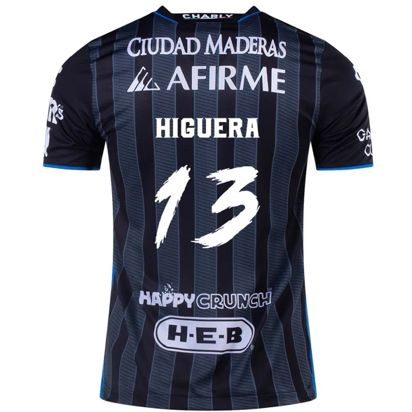 Danxen Homme Maillot Carlos Higuera #13 Blanc Noir Tenues Extérieur 2024/25 T-Shirt