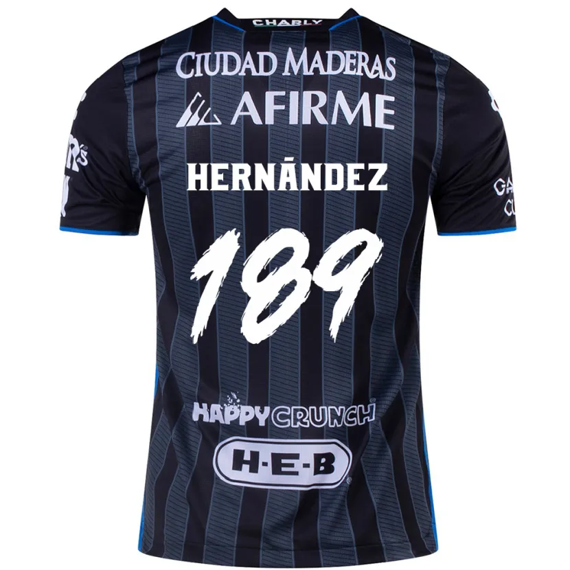 Danxen Homme Maillot Sebastián Hernández #189 Blanc Noir Tenues Extérieur 2024/25 T-Shirt