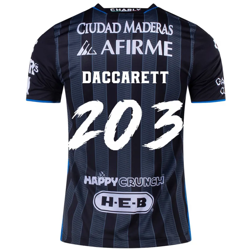 Danxen Homme Maillot Juan Daccarett #203 Blanc Noir Tenues Extérieur 2024/25 T-Shirt