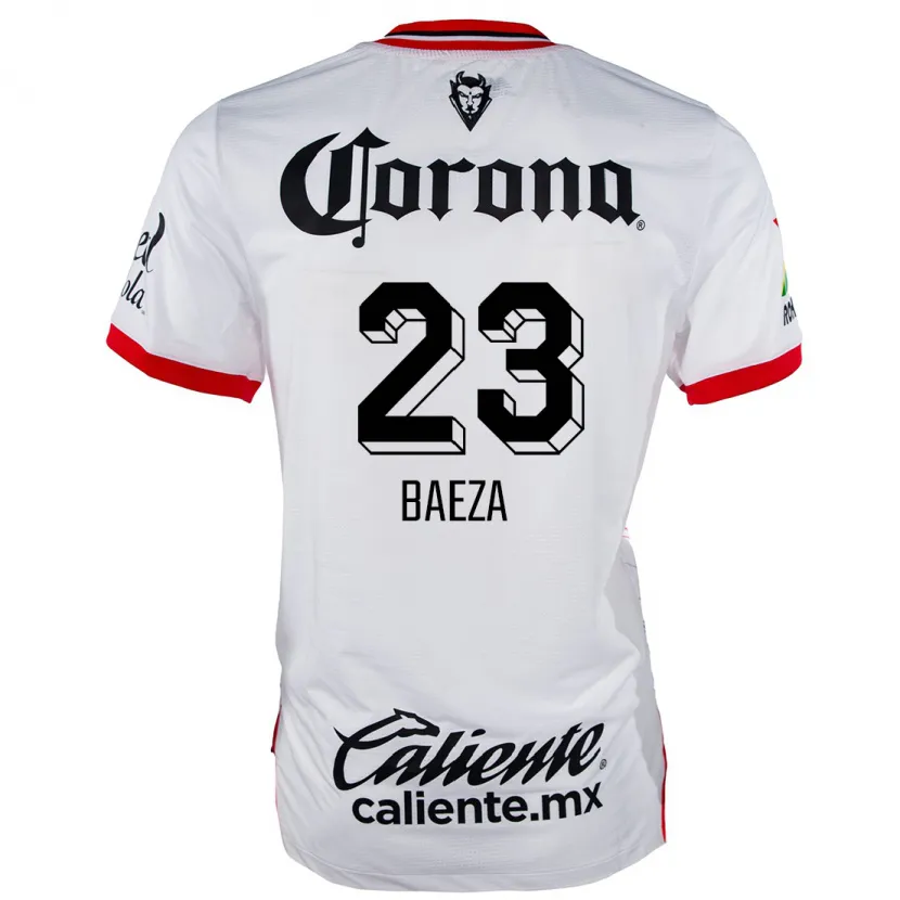 Danxen Homme Maillot Claudio Baeza #23 Blanc Rouge Tenues Extérieur 2024/25 T-Shirt