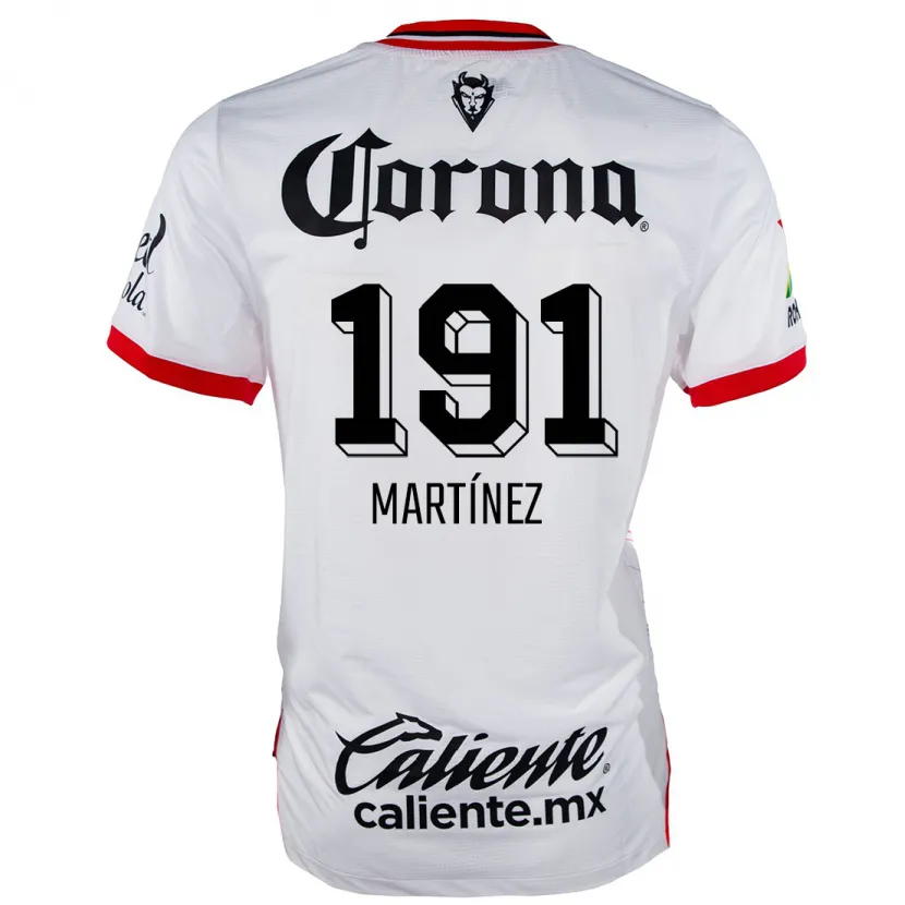 Danxen Homme Maillot Kevin Martínez #191 Blanc Rouge Tenues Extérieur 2024/25 T-Shirt