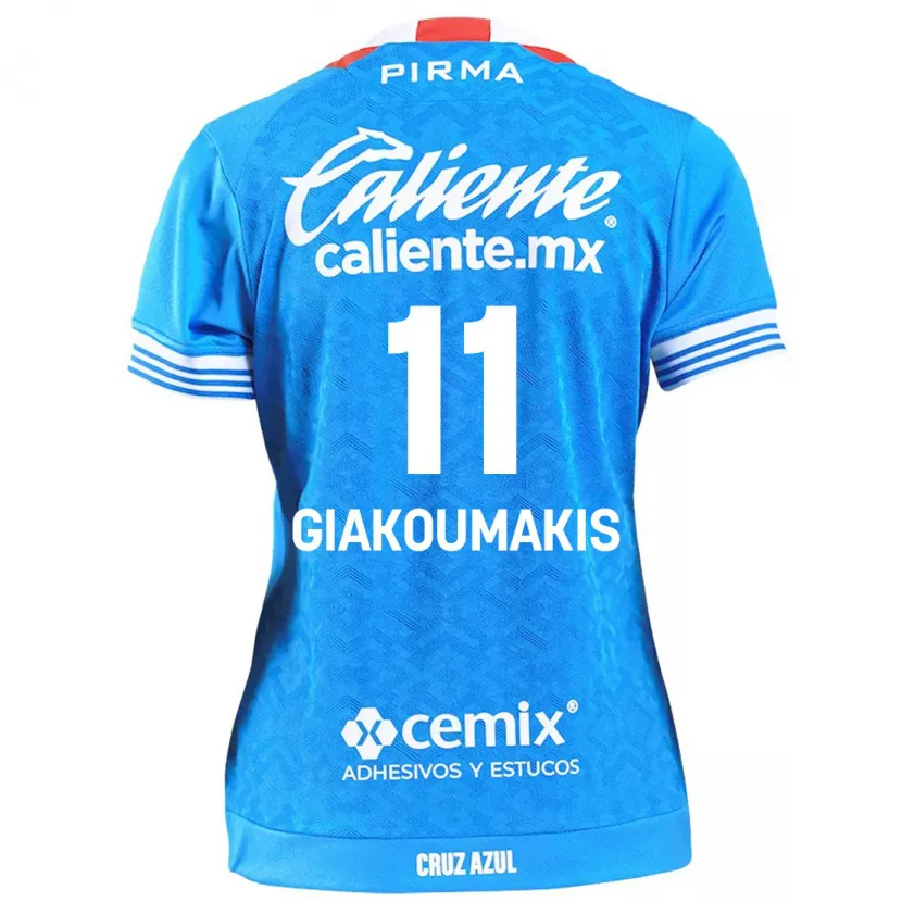 Danxen Femme Maillot Georgios Giakoumakis #11 Bleu Ciel Tenues Domicile 2024/25 T-Shirt