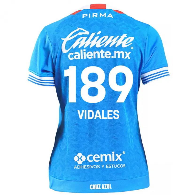 Danxen Femme Maillot Álvaro Vidales #189 Bleu Ciel Tenues Domicile 2024/25 T-Shirt