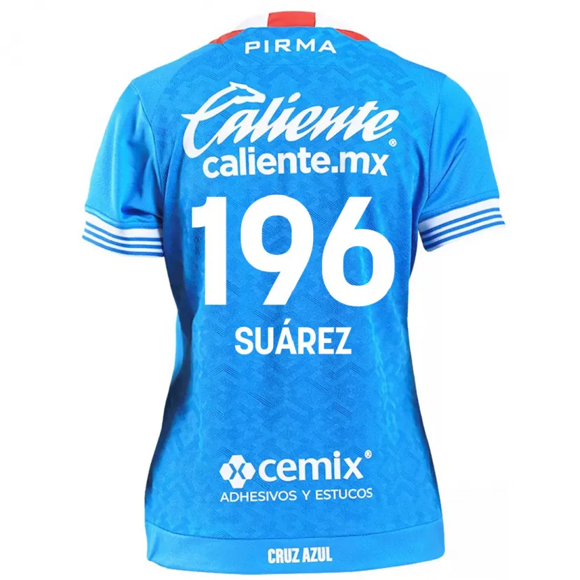 Danxen Femme Maillot Javier Suárez #196 Bleu Ciel Tenues Domicile 2024/25 T-Shirt