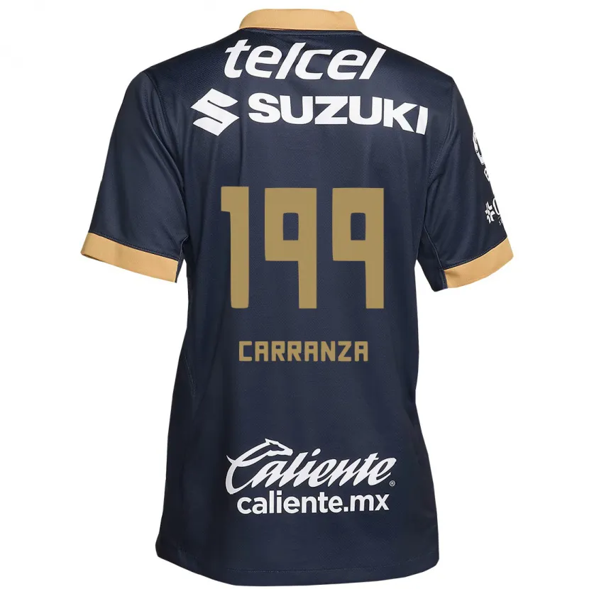 Danxen Femme Maillot Kléber Carranza #199 Obsidienne Or Blanc Tenues Extérieur 2024/25 T-Shirt
