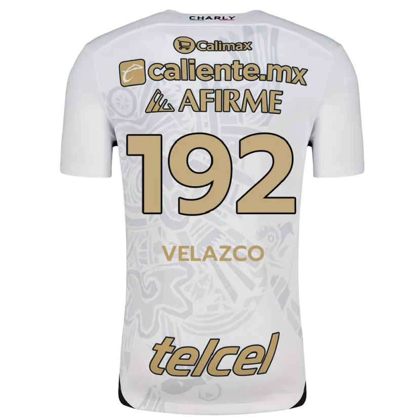 Danxen Femme Maillot Emiliano Velazco #192 Blanc Noir Tenues Extérieur 2024/25 T-Shirt