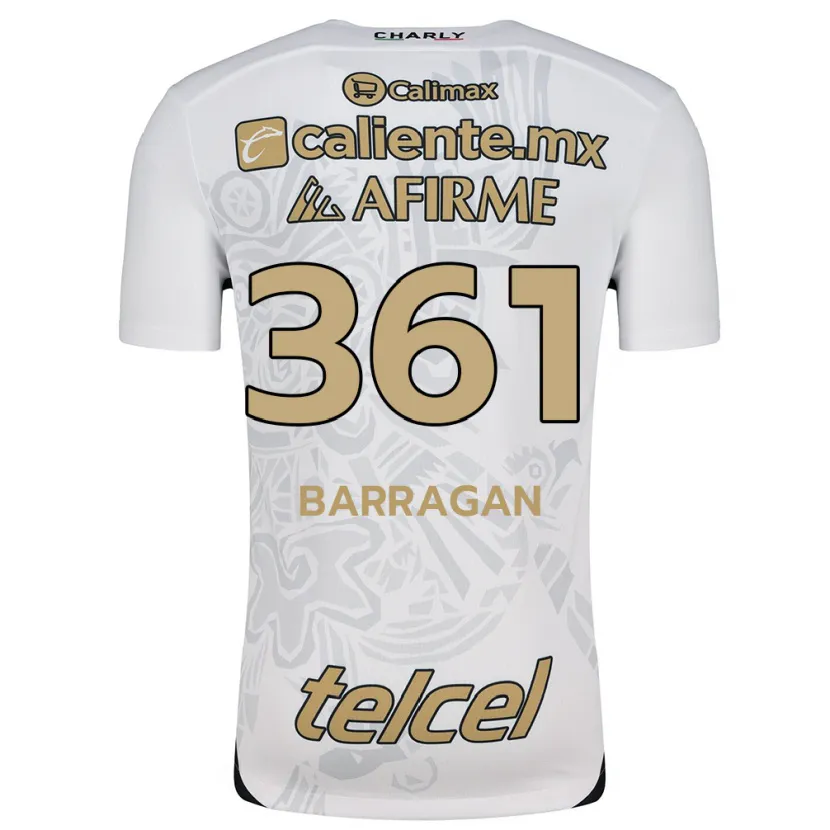 Danxen Femme Maillot Jesús Barragán #361 Blanc Noir Tenues Extérieur 2024/25 T-Shirt