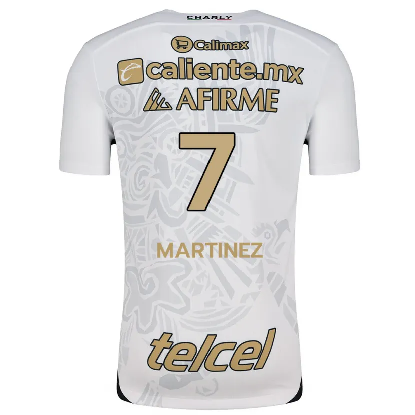Danxen Femme Maillot Alejandro Martínez #7 Blanc Noir Tenues Extérieur 2024/25 T-Shirt