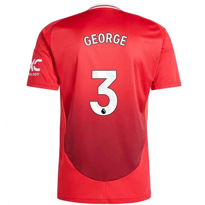 Danxen Enfant Maillot Gabby George #3 Rouge Vif Tenues Domicile 2024/25 T-Shirt