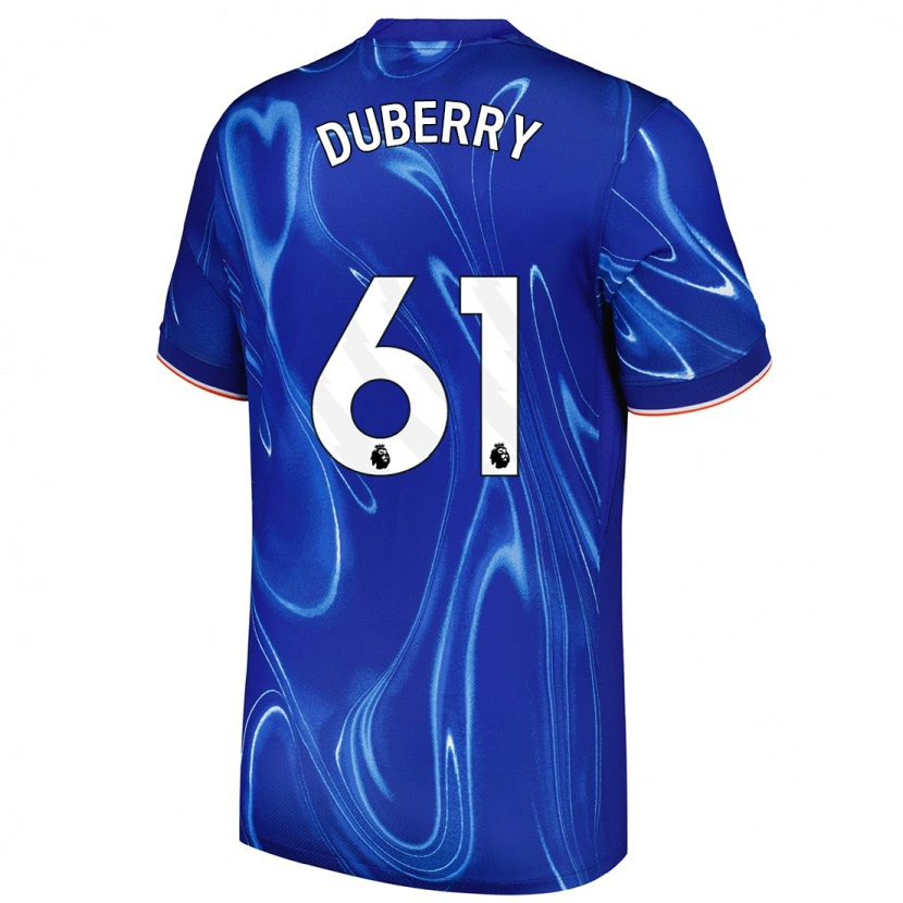 Danxen Enfant Maillot Zain Silcott-Duberry #61 Bleu Blanc Tenues Domicile 2024/25 T-Shirt