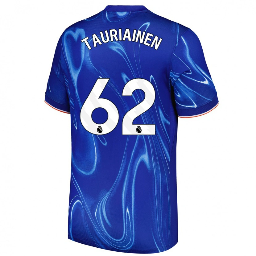 Danxen Enfant Maillot Jimi Tauriainen #62 Bleu Blanc Tenues Domicile 2024/25 T-Shirt