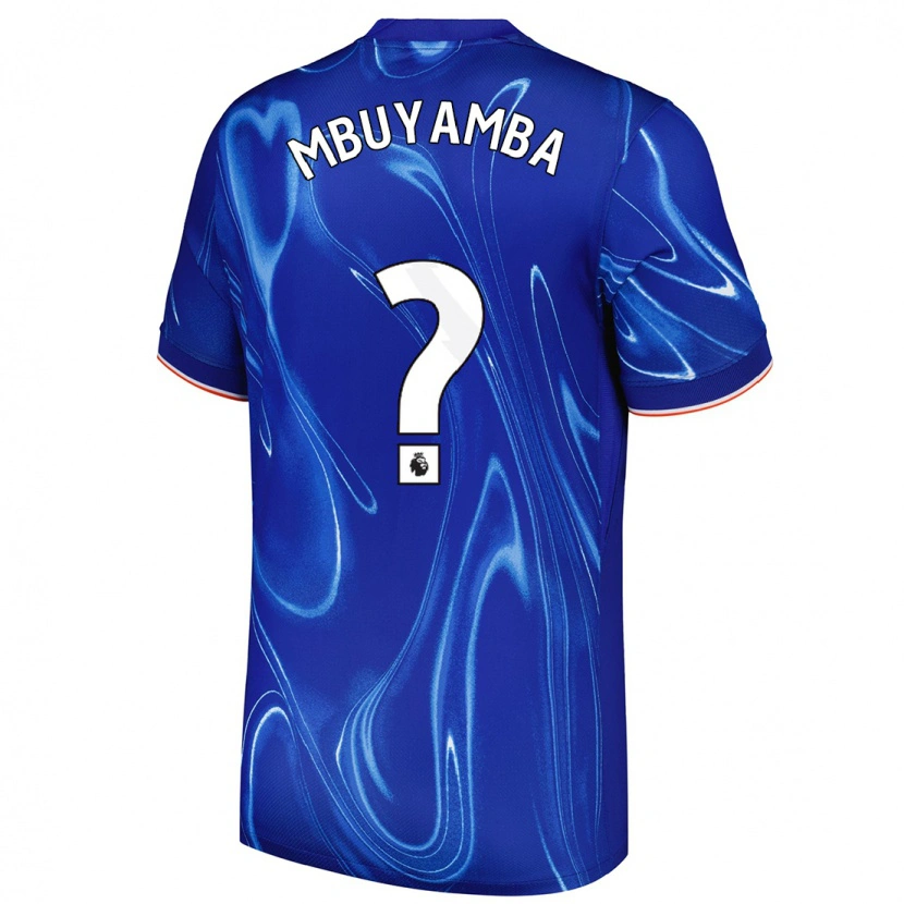 Danxen Enfant Maillot Xavier Mbuyamba #0 Bleu Blanc Tenues Domicile 2024/25 T-Shirt