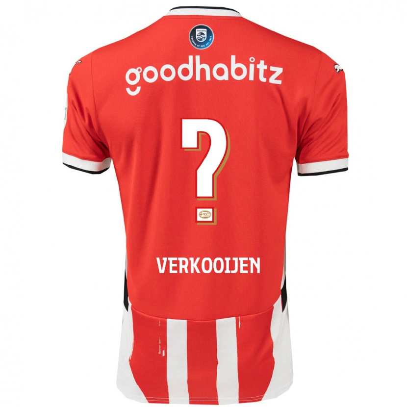 Danxen Enfant Maillot Nicolas Verkooijen #0 Rouge Blanc Tenues Domicile 2024/25 T-Shirt