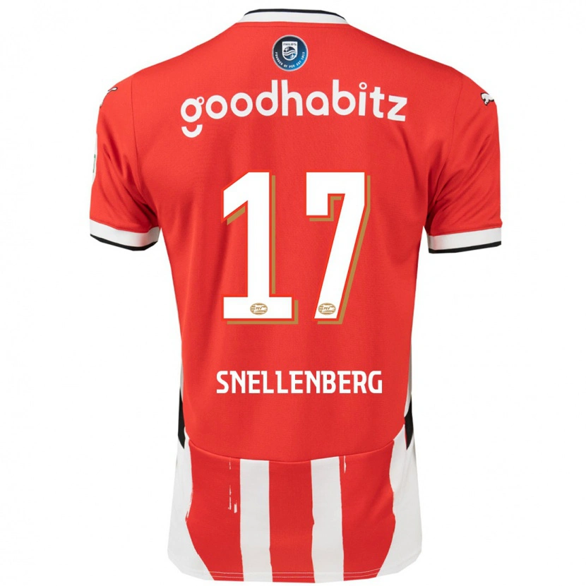 Danxen Enfant Maillot Maxime Snellenberg #17 Rouge Blanc Tenues Domicile 2024/25 T-Shirt